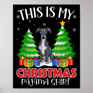 Póster Este Es Mi Navidad Pajama Italiano Greyhound Dog