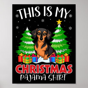 Póster Este Es Mi Navidad Pajama Ministra Perro Pinscher