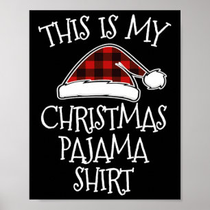 Póster Este Es Mi Navidad Pajama Xmas Buffalo Rojo Tapado