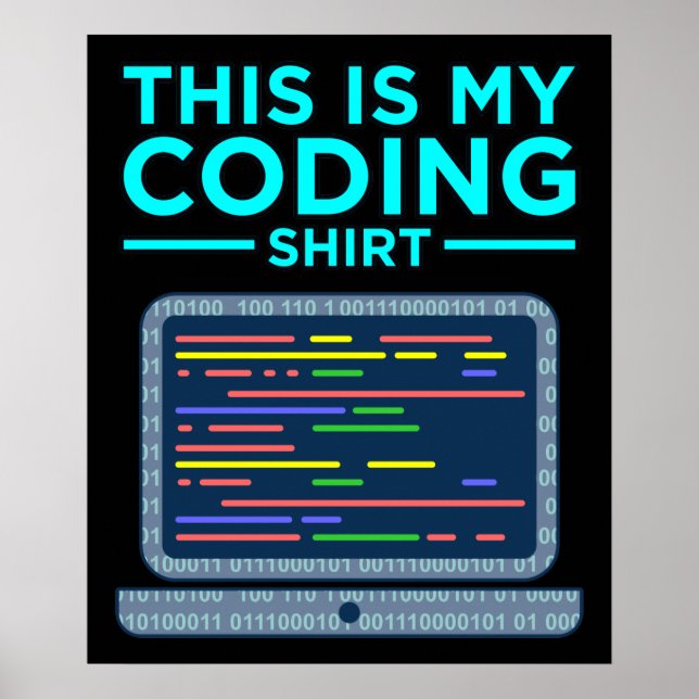Póster Este Es Mi Programador De Programación Para Ordena (Frente)