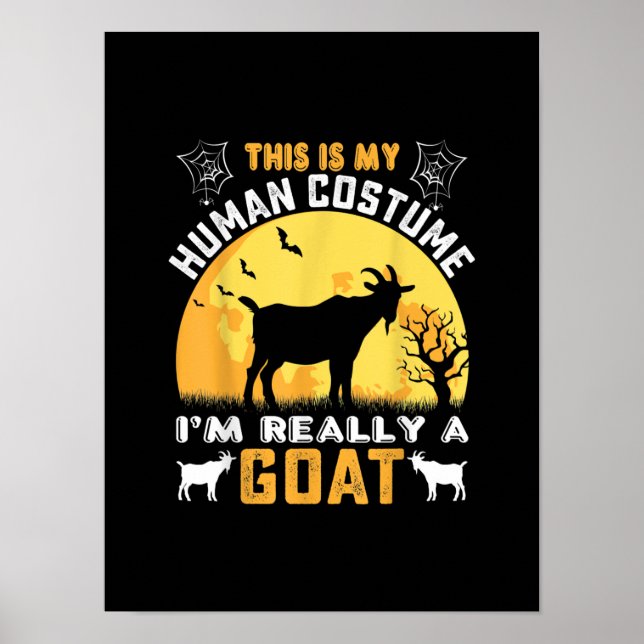 Póster Este Es Mi Regalo De Cabra De Vestido Humano (Frente)