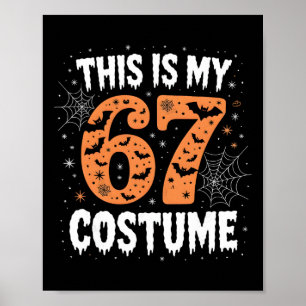 Póster Este Es Mi Traje 67 Lazy Brainrot Meme 67 Divertid