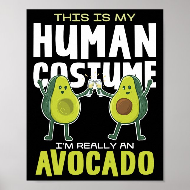 Póster Este Es Mi Vestido Humano Aguacate (Frente)