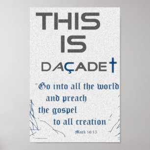 Póster Éste es poster de DaÇade (azul y negro, la lona)