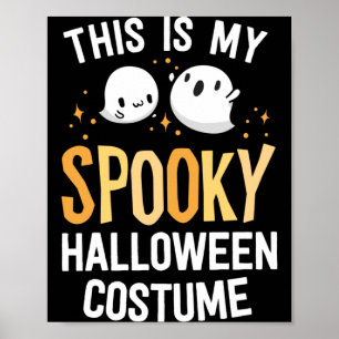 Póster Este es un disfraz de Halloween espeluznante Kawai