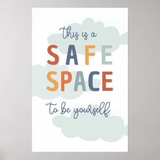 Póster Este es un Poster de aulas BoHo de Safe Space