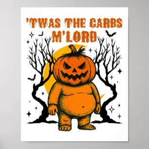 Póster Este fue el Carbs M'lord Fat Pumpkin Retro Spooky
