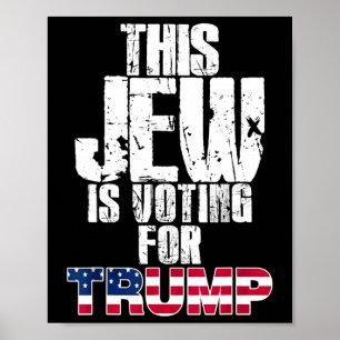 Póster Este judío vota por Trump votante republicano judí