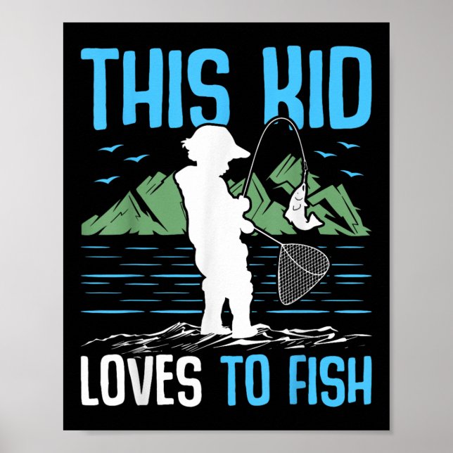 Póster Este Niño Ama Pescar I Pesca  (Frente)
