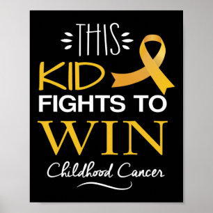 Póster Este Niño Lucha Para Ganar Conciencia Sobre El Cán
