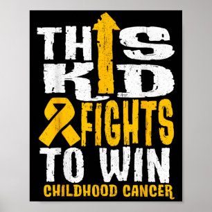 Póster Este Niño Lucha Para Ganar Conciencia Sobre El Cán