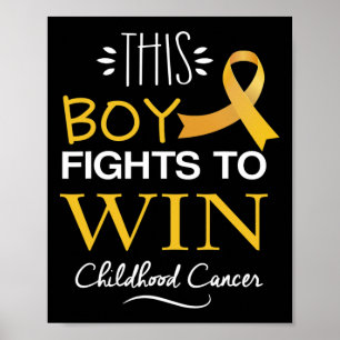 Póster Este niño lucha para ganar la conciencia del cánce