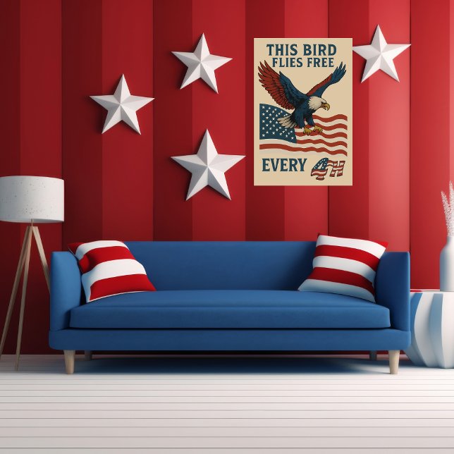 Póster este pájaro vuela libre cada 4. (Subido por el creador)