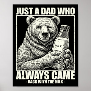 Póster Este papá siempre viene con leche Día del padre di