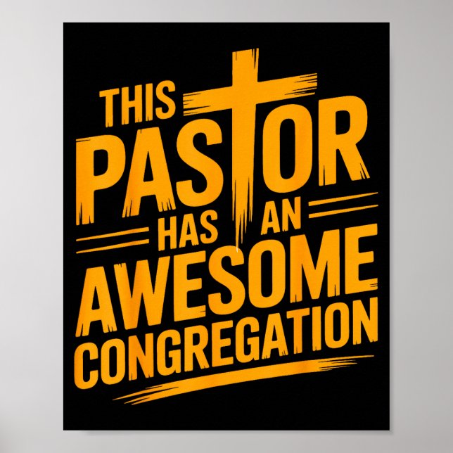 Póster Este pastor tiene una increíble congregación crist (Frente)