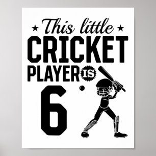 Póster Este pequeño jugador de cricket tiene 6 años - 6º