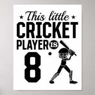 Póster Este pequeño jugador de cricket tiene 8 años - 8º 