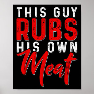 Póster Este Tipo Rasca Su Propia Carne Funny Bbq Smobec B