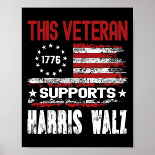 Póster Este veterano apoya a Harris Wheimer 2024 American