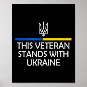 Póster Este veterano está con Ucrania Zelenski Ucrania