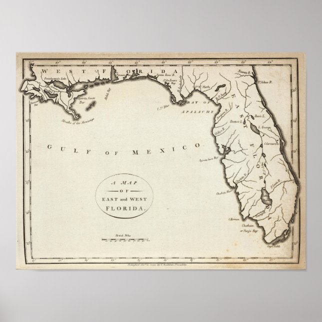 Póster Este y oeste de Florida (Frente)