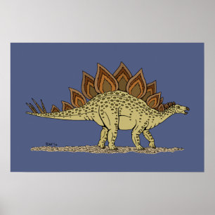 Póster Estegosaurio de Dinosaurio Jurásico