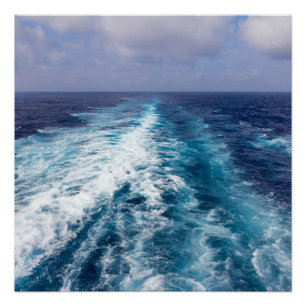 Póster Estela del barco de cruceros