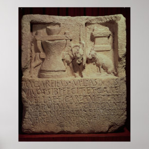 Póster Estele del molino Marcus Careius Asisa