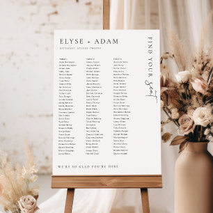 Póster Estelle Minimal 3 Banquet Table Seating Poster