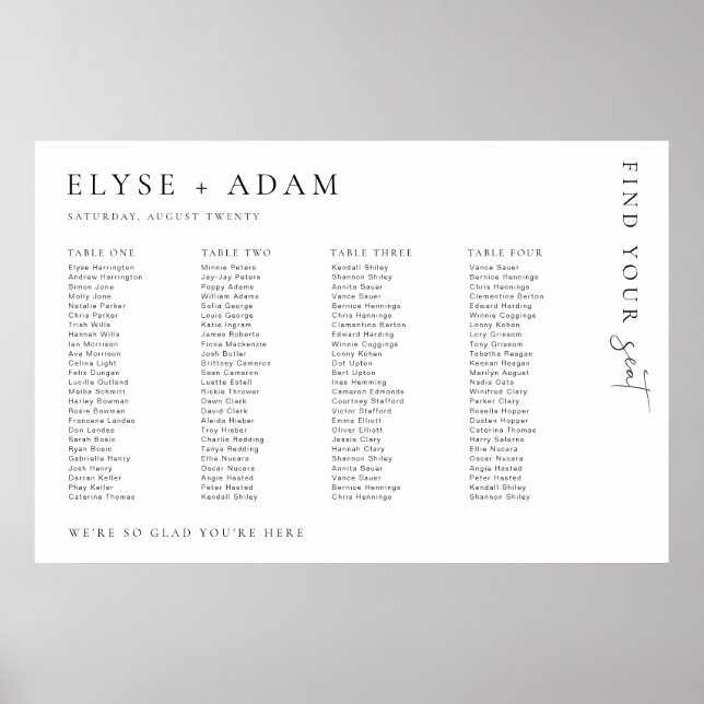 Póster Estelle Minimal 4 Poster de asientos en mesa de ba (Frente)