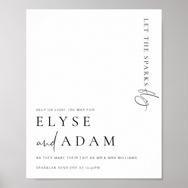 Póster Estelle Modern Minimal Dejar Que El Rótulo De Vuel (Frente)