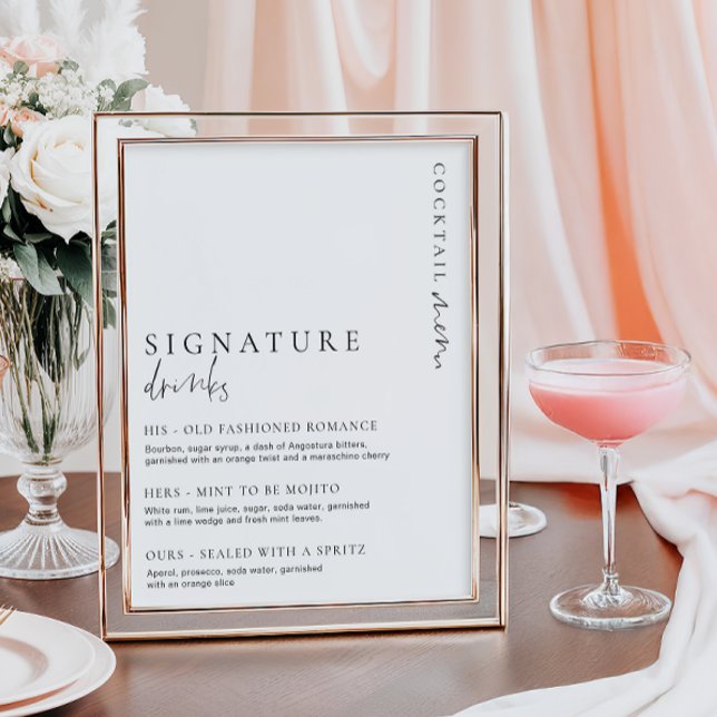 Póster Estelle Modern Minimal Signature Bebe Rótulo (Subido por el creador)