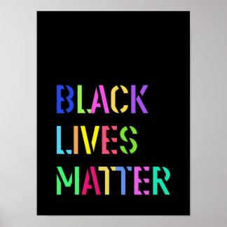 Póster Esténcil de materias de vidas negras 01 Color edit