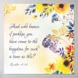 Póster Ester 4:14 Venid al Reino para ese tiempo