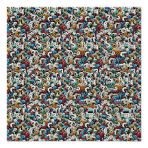 ESTEREOGRAMA DE LA LETRA R 20"x20", Semibrillante,