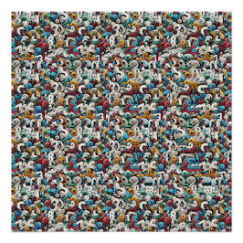 Póster ESTEREOGRAMA DE LA LETRA R 20"x20", Semibrillante,
