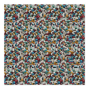 Póster ESTEREOGRAMA DE LA LETRA R 20"x20", Semibrillante,
