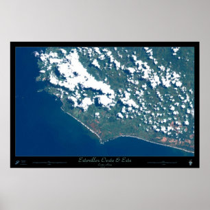 Póster Esterillos Oeste, poster satélite de Costa Rica