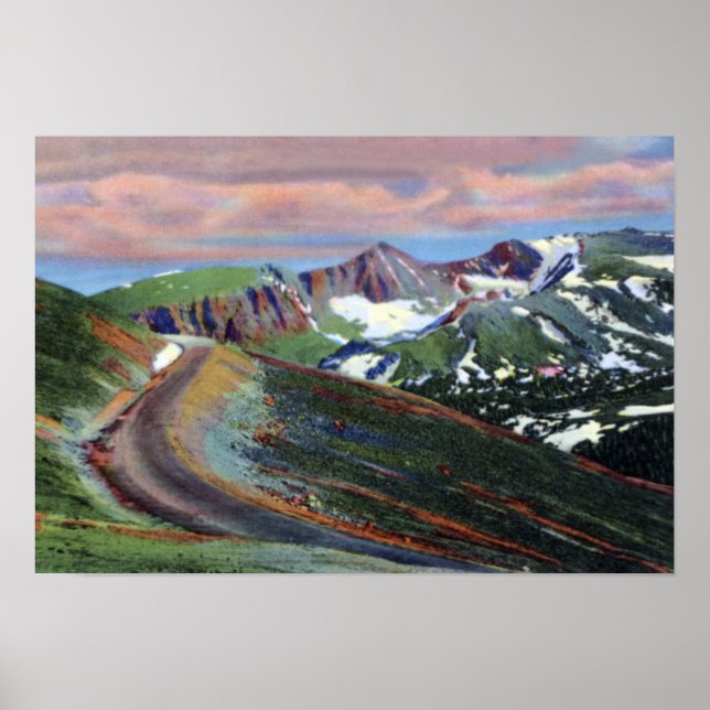 Póster Estes Park Colorado Trail Ridge Rd Highest Point (Frente)
