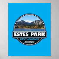 Estes Park Colorado Travel Art Emblem