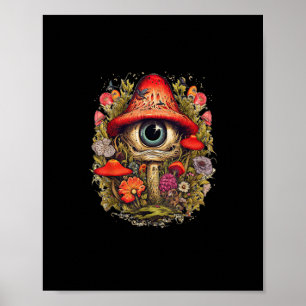 Póster Estética Cottagecore Hongo Diseño Goblincore