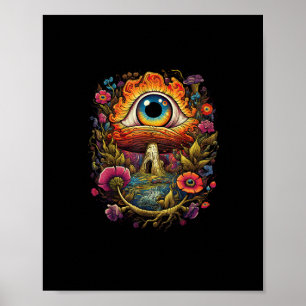 Póster Estética Cottagecore Hongo Goblincore Simple S