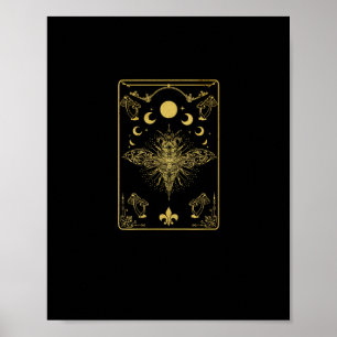 Póster Estética Cottagecore Hongo Polilla Goblincore Aca