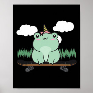 Póster Estética Cottagecore Kawaii Monada Patinaje Lindo 