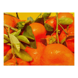 Póster Estética de fruta Naranja suave