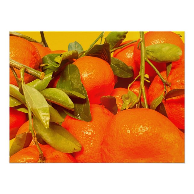 Póster Estética de fruta Naranja suave (Anverso)