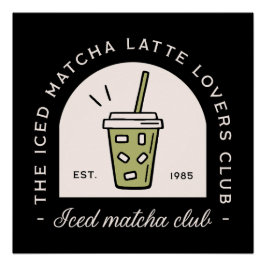 Póster Estética del club de chicas de lata matcha helada