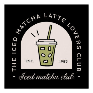 Póster Estética del club de chicas de lata matcha helada