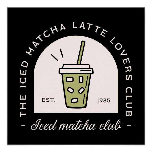 Póster Estética del club de chicas de lata matcha helada (Anverso)