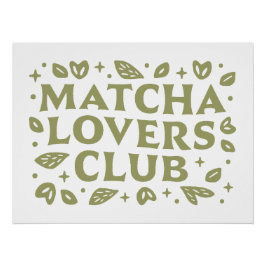 Póster Estética del club de los amantes de la Matcha